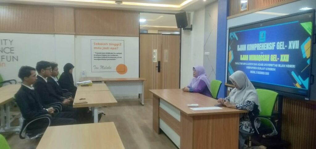 Ujian Munaqosah Gelombang XXII Mahasiswa Sejarah Peradaban Islam Fakultas Ushuluddin dan Adab UIN Siber Syekh Nurjati Cirebon.