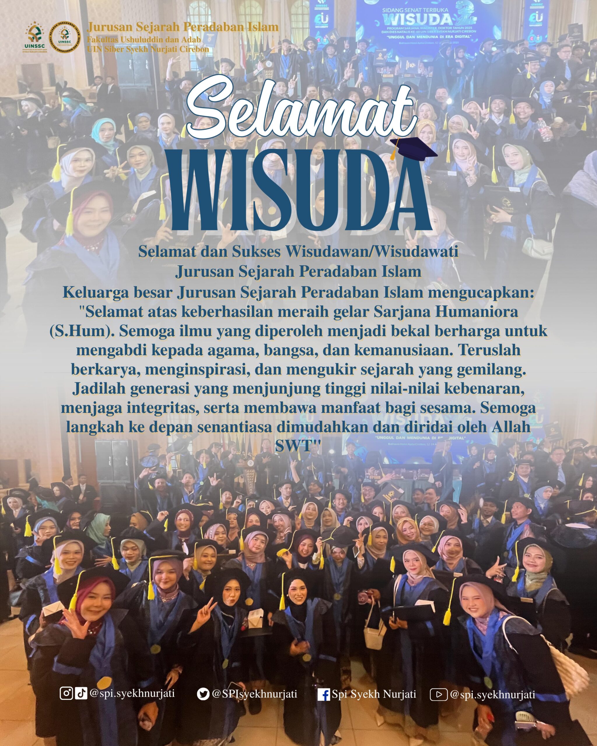 Wisuda Ke-2 UIN SSC: SPI Lahirkan 64 Sarjana Humaniora Berprestasi