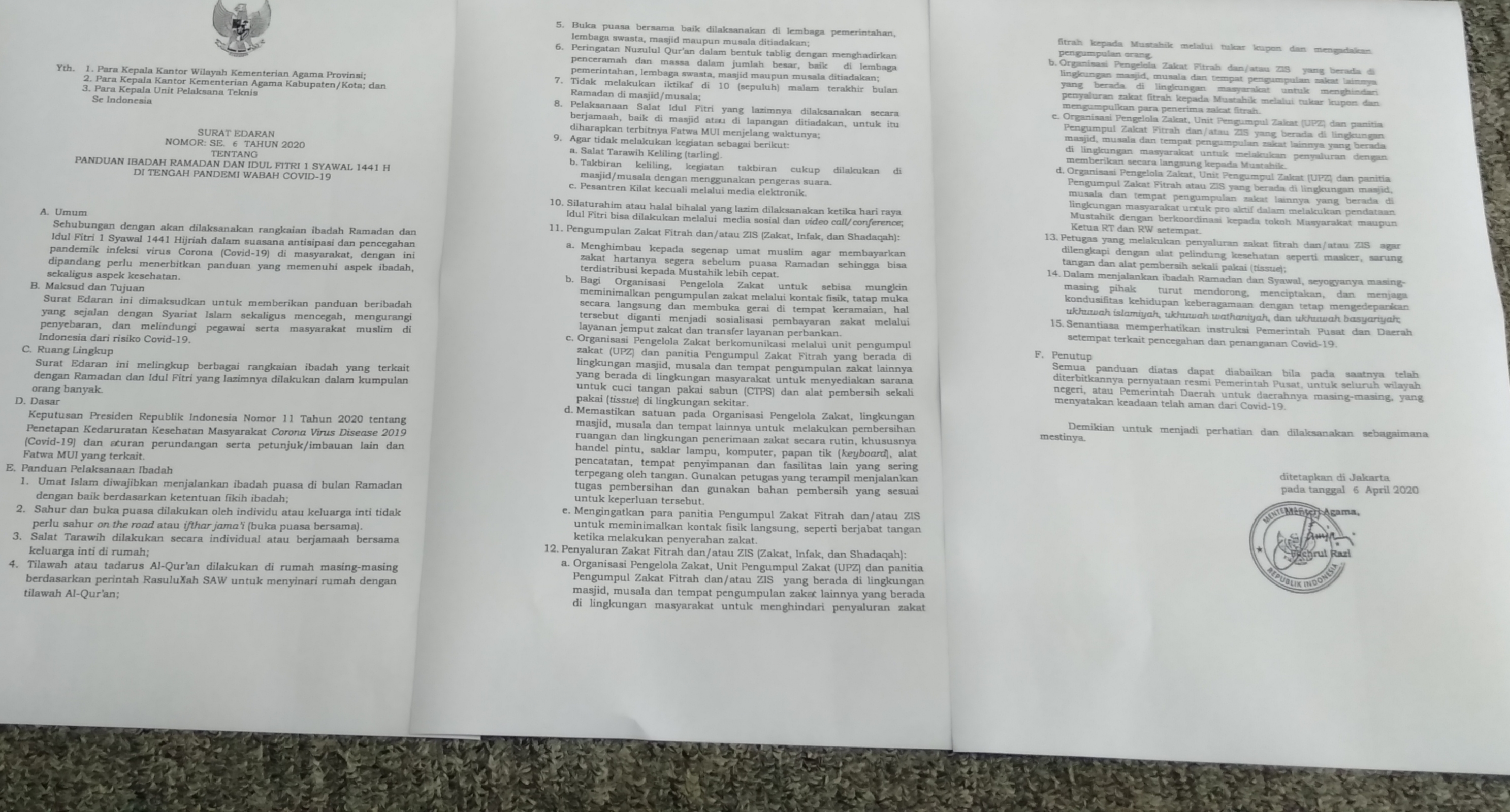 SURAT EDARAN WALIKOTA CIREBON
