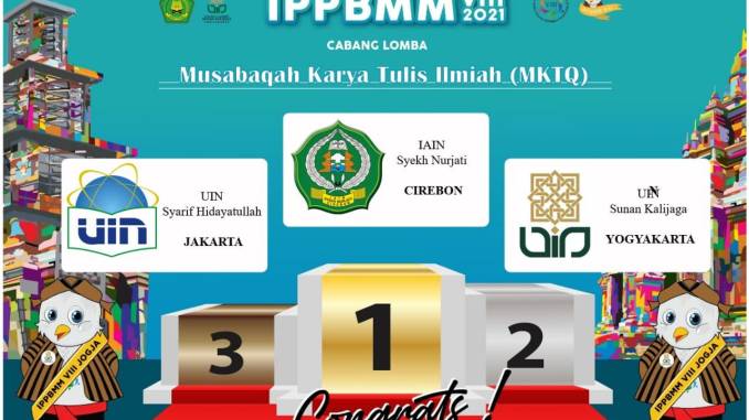 Emas Kedua Cabang MKTQ Kontingen IAIN Cirebon pada Ajang IPPBMM VIII SUKA Yogyakarta