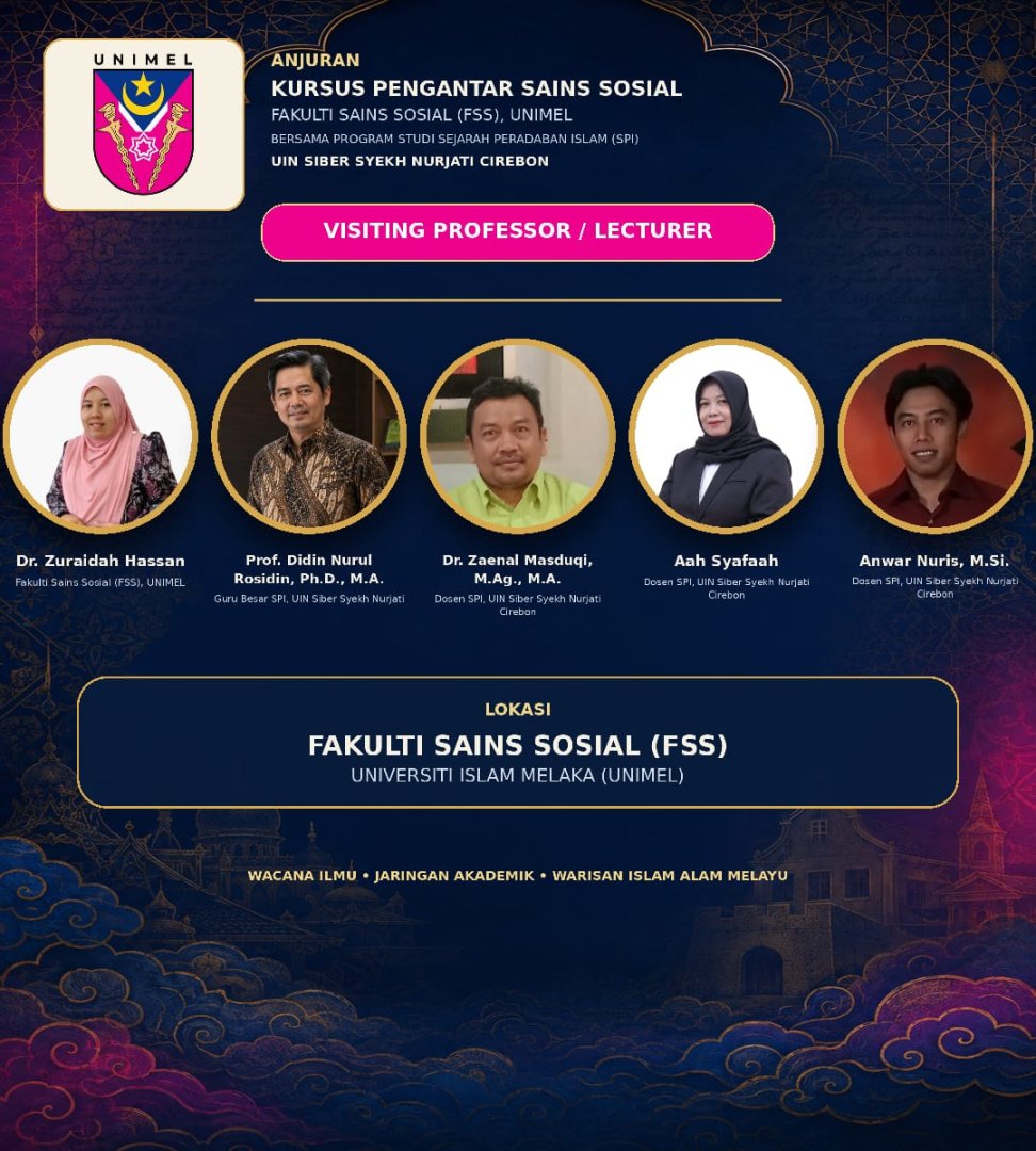 Program Studi SPI UIN Siber Syekh Nurjati Cirebon Perkuat Kolaborasi Internasional melalui Visiting Professor dan Visiting Lecturer (Pertukaran Dosen) bersama UNIMEL
